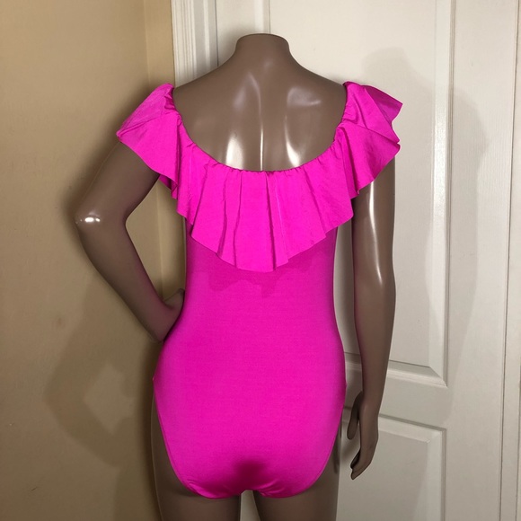 Trina Turk Flounce Off Shoulder Swimsuit - Picture 2 of 2